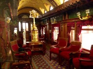 Is this the interior of a fully preserved Pullman Car?