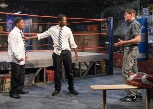 A scene from "Sucker Punch" at Victory Gardens Theatre. (Photo courtesy of Victory Gardens Theatre)
